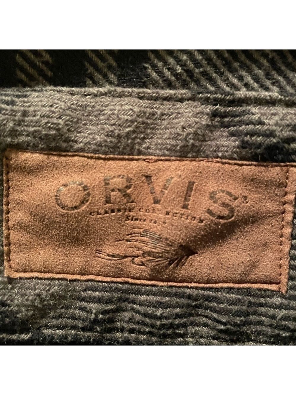 Men’s Orvis Flannel Shirt Jacket - Picture 2 of 6